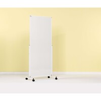 thumb-Verrijdbaar dubbelzijdig whiteboard met wit onderstel en wielen, afmeting 180 x 75 cm.-2