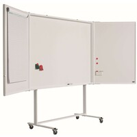 thumb-Afsluitbare kast met whiteboard, flipover en projectiescherm 4:3, 120 x 165 cm.-2