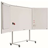 Smit-Visual Afsluitbare kast met whiteboard, flipover en projectiescherm 16:10, 120 x 190 cm.