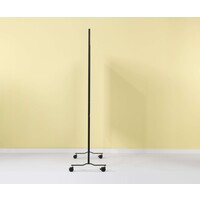 thumb-Verrijdbaar dubbelzijdig wit emailstalen whiteboard in zwart frame met wielen, afmeting: 120 x 75 cm.-4
