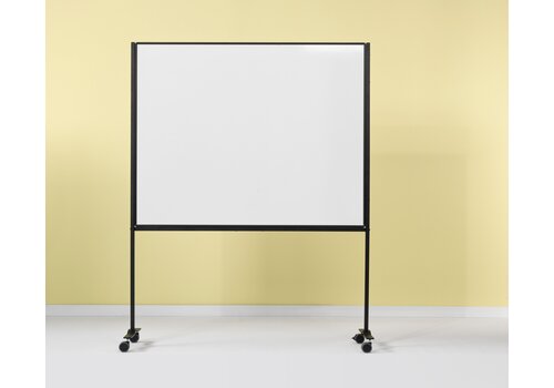 2 Zijdig whiteboard met zwart onderstel 