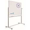 Smit-Visual Kantelbaar dubbelzijdig wit emailstalen whiteboard met onderstel, afmeting: 90 x 120 cm.