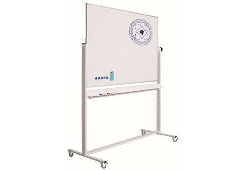2 Zijdig whiteboard met wit onderstel 