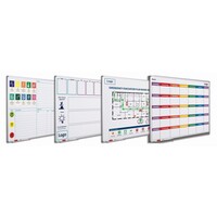 thumb-Whitebord van gelakt staal met eigen bedrukking en 8 mm. Softline profiel, afmeting:  90 x 120 cm.-1