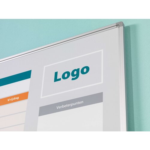 Whiteboard bedrukt naar eigen ontwerp 