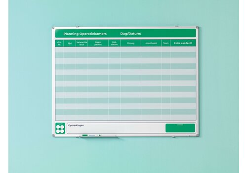 Whiteboard bedrukt naar eigen ontwerp 