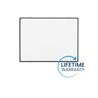thumb-Whiteboard van wit emailstaal met zwart Softline profiel, afmeting: 90 x 120 cm.-5