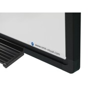 thumb-Whiteboard van wit emailstaal met zwart Softline profiel, afmeting: 100 x 150 cm.-5