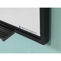 thumb-Whiteboard van wit emailstaal met zwart Softline profiel, afmeting: 100 x 200 cm.-5