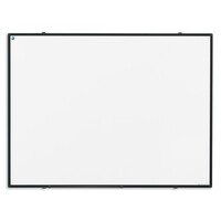 thumb-Whiteboard van wit emailstaal met zwart Softline profiel, afmeting: 100 x 200 cm.-2