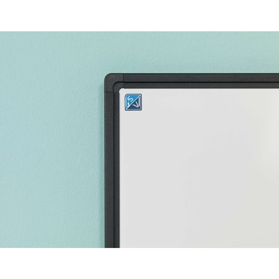 Whiteboard van wit emailstaal met zwart Softline profiel, overige 12 formaten-3