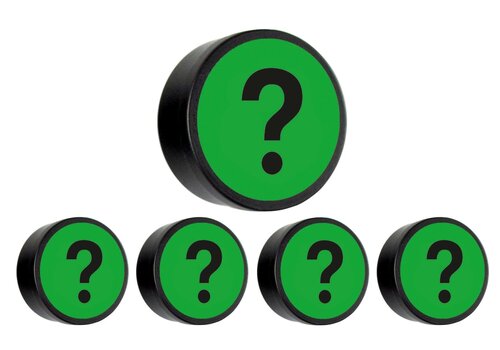 Memo magneet groen - Vraagteken 