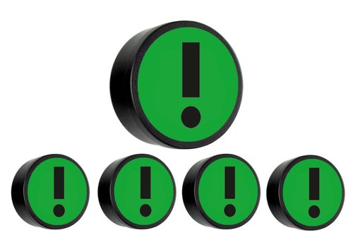 Memo magneet groen - Uitroepteken 