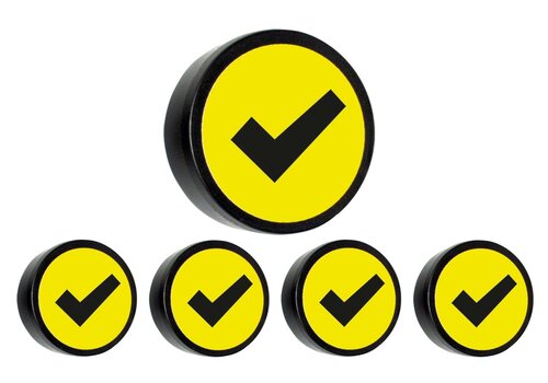Memo magneet geel "Check" 