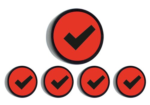 Memo magneet rood "Check" 