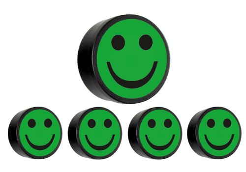 Memo magneet groen - "Smiley" 