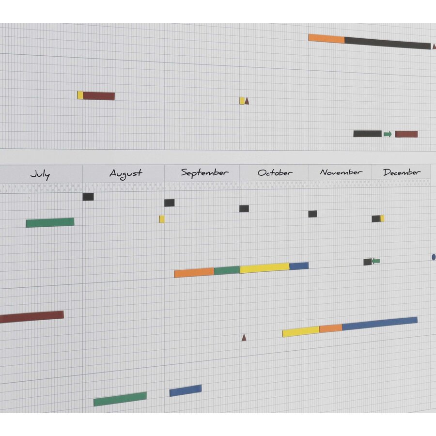 Rol van 15 meter zwart magneetband voor het maken van een indeling op een planbord, breedte 20 mm.-3