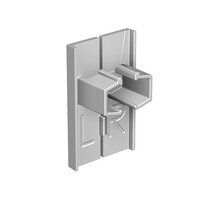 thumb-Artiteq Info Rail aluminium, eindkap grijs (set L + R)-2