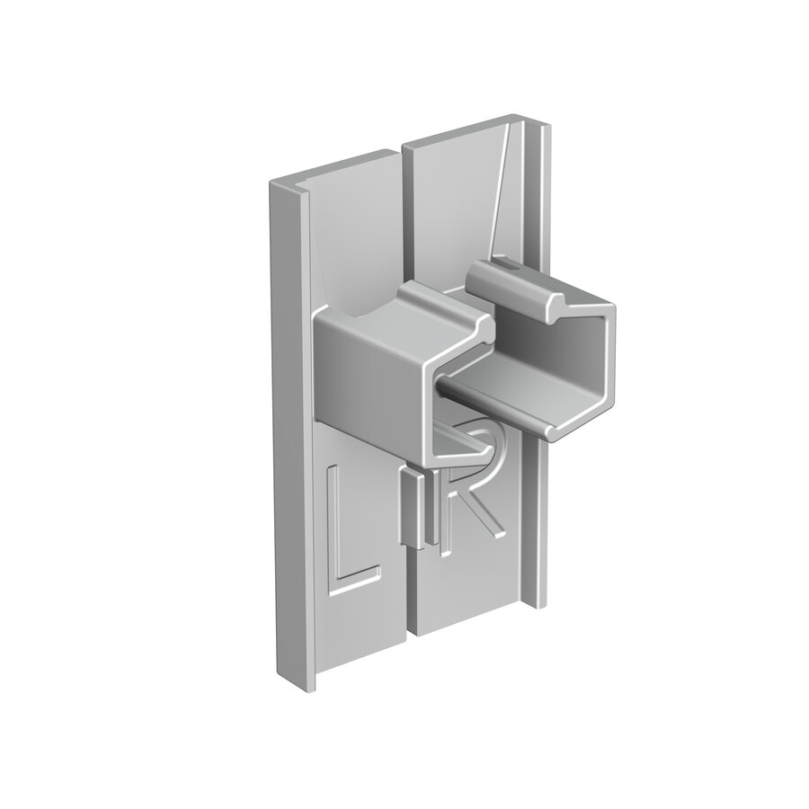 Artiteq Info Rail aluminium, eindkap grijs (set L + R)-2