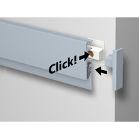 thumb-Artiteq Info Rail aluminium, eindkap grijs (set L + R)-3