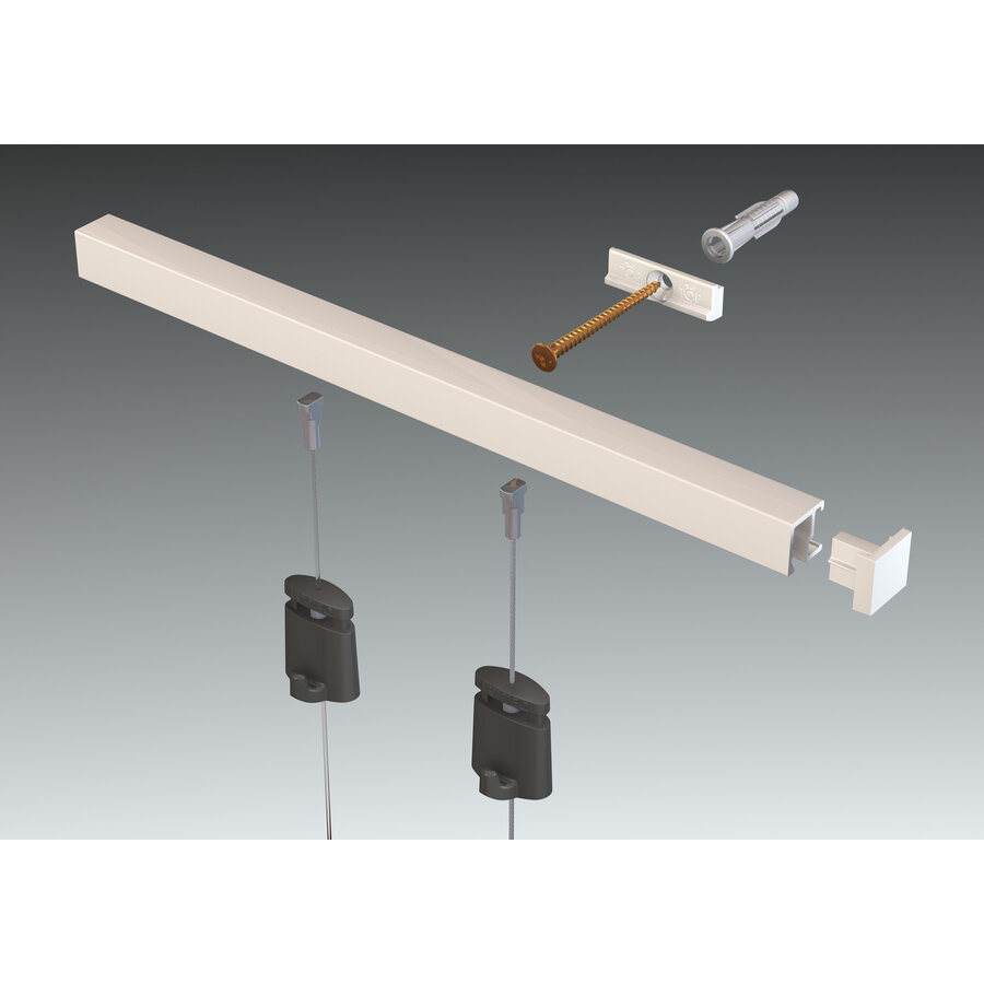 Eindkap voor Contour Rail, kleur wit-3