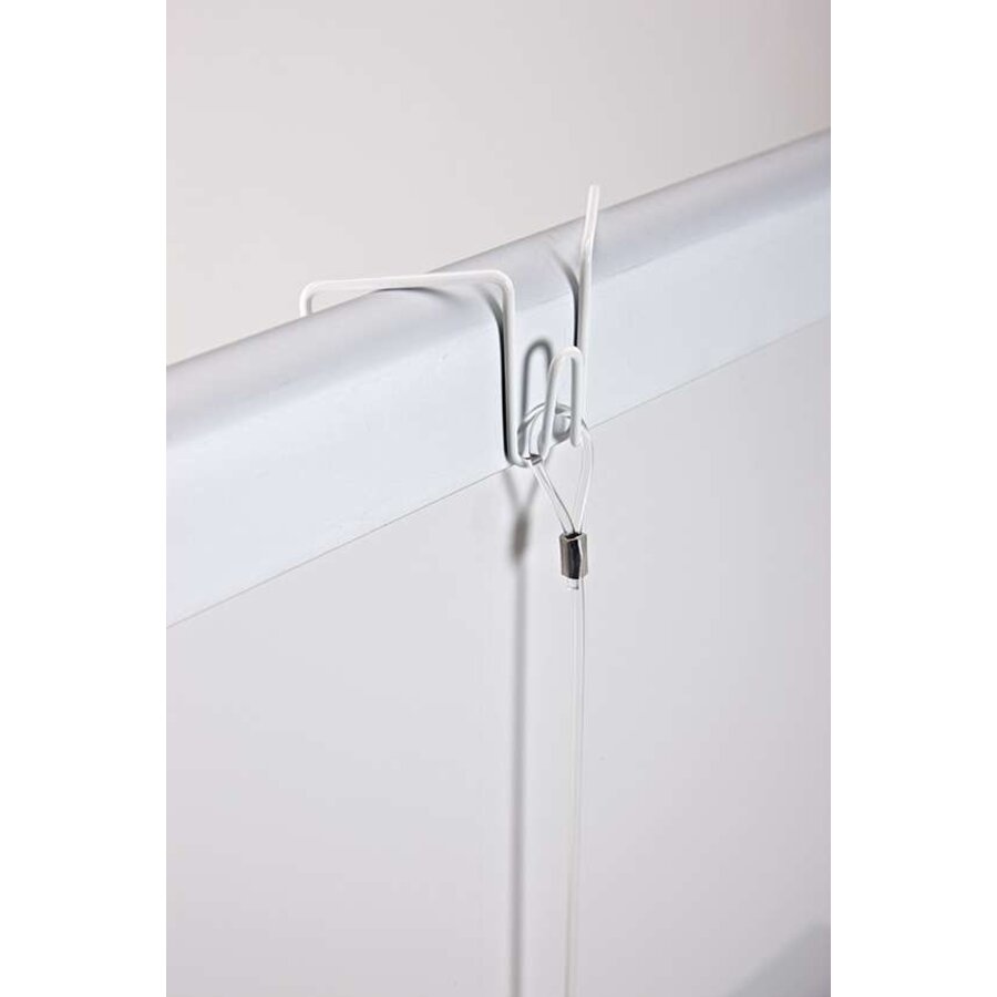 Ophanghaak Flex voor een houten paneel van 11-30mm. dik, wit.-3