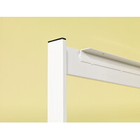 thumb-Verrijdbaar wit metalen onderstel voor drie-, en vijfvlaks bord-3