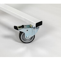 thumb-Kantelbaar groen email stalen krijtbord op wielen en frame, afmeting 120 x 150 cm.-5