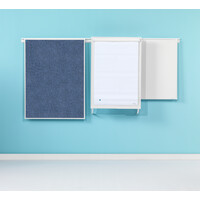 thumb-Whiteboard wit emailstaal met PartnerLine profiel afm. 90 x 120 cm.-2