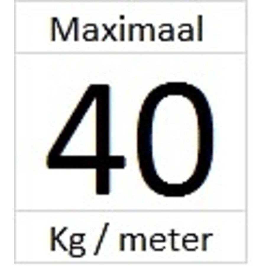 Artiteq Classic Rail+ 4 mm. wit stalen stang. max. 40 kg./meter, lengte 100 cm.-2