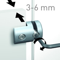 thumb-Artiteq Display IT - dubbele RVS klem voor bevestiging van 2 displays horizontaal-2