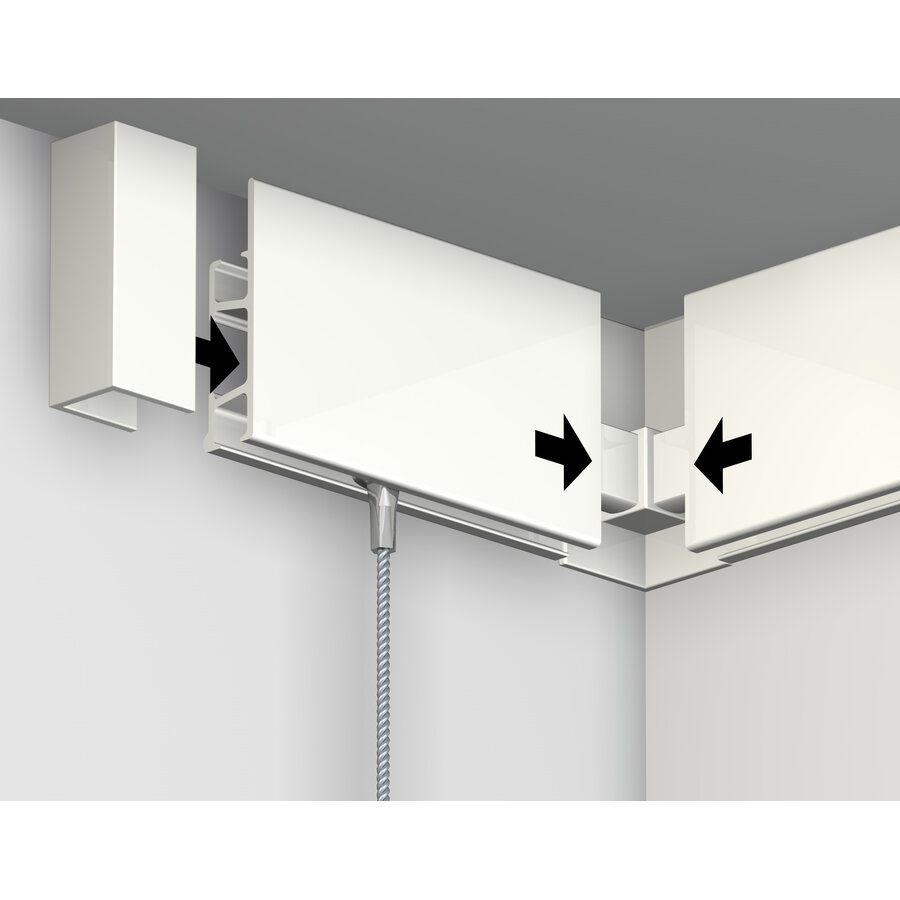 Hoekverbinder voor Click Rail Pro, kleur grijs-3