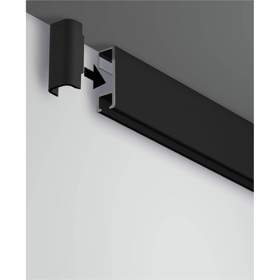 Eindkap Click Rail alu, kleur grijs-2