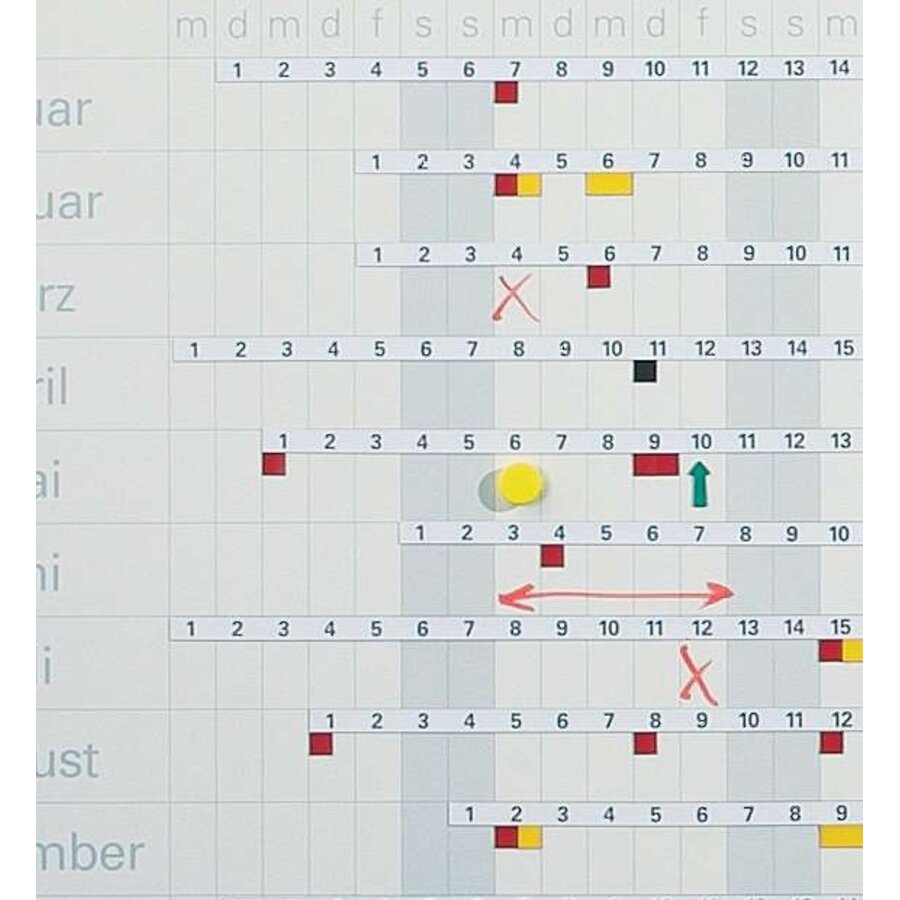 Weeknummer voor gebruik op een planbord met weekindeling-3