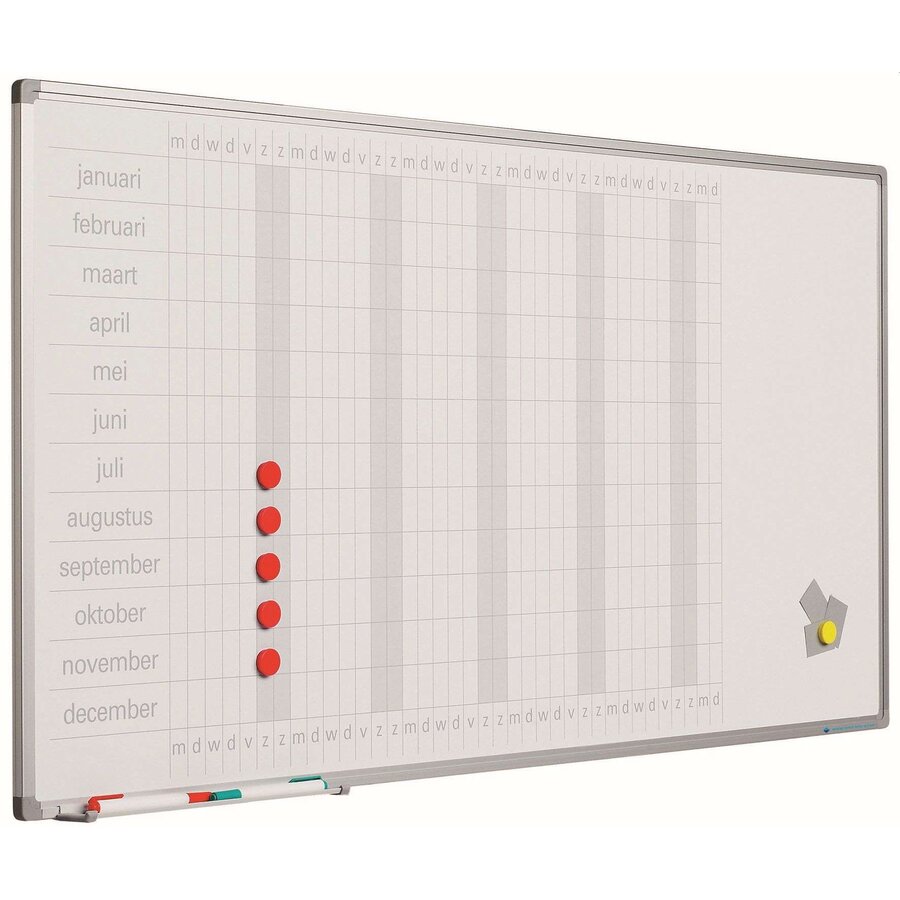 Horizontale cijferstrips voor jaarplanner, set voor 12 maanden-3