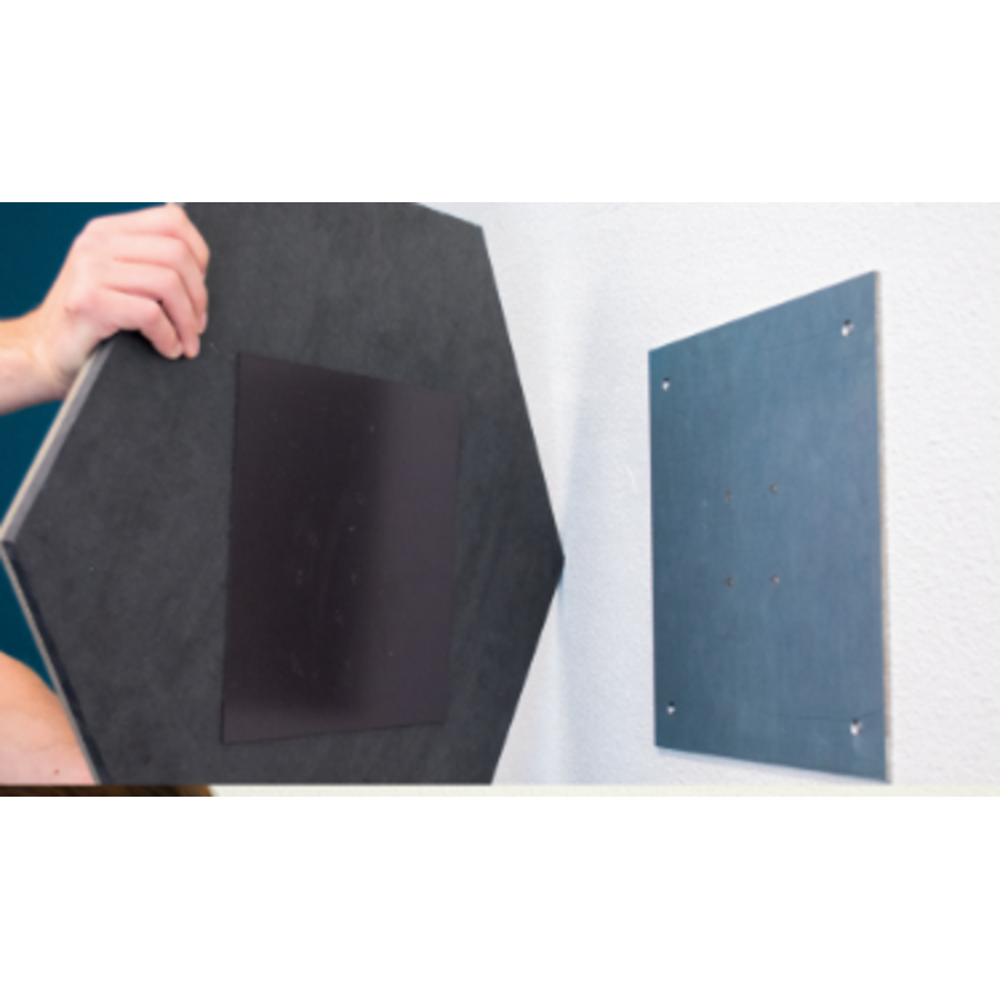 Prikbord Bulletin zeshoekig, afmeting 60 x 52 (b x h) cm kleur zwart-2209-3