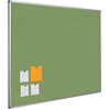 Smit-Visual Prikbord Bulletin met Softline profiel en montage set. Kleur 2213 - Baby Lettuce