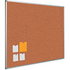 Smit-Visual Prikbord Bulletin met Softline profiel en montage set. Kleur 2207- Cinnamon Bark