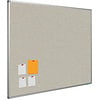Smit-Visual Prikbord Bulletin met Softline profiel en montage set. Kleur 2206 - Oyster Shell