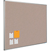 Smit-Visual Prikbord Bulletin met Softline profiel en montage set. Kleur 2187 - Brown Rice