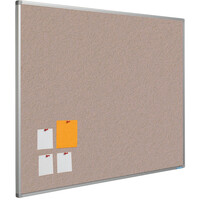 thumb-Prikbord Bulletin met Softline profiel en montage set. Kleur 2187 - Brown Rice-1