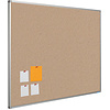 Smit-Visual Prikbord Bulletin met Softline profiel en montage set. Kleur 2186 - Blanched almon