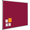 Smit-Visual Prikbord Camira vilt, paars met alu Softline profiel in 6 afm.