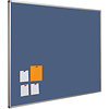 Smit-Visual Prikbord Camira vilt, blauw-paars met alu Softline profiel in 6 afm.