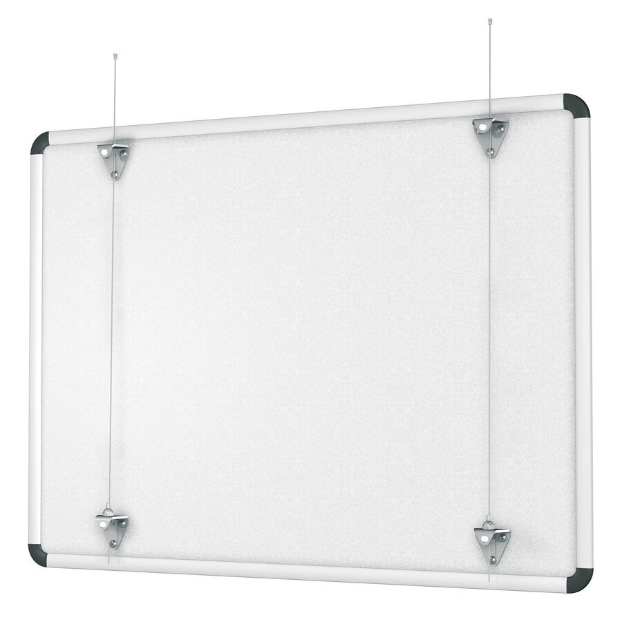 Prikbord Camira vilt, wit bruin met alu Softline profiel in 6 afm.-3