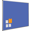 Smit-Visual Prikbord Camira vilt, helder blauw met alu Softline profiel in 6 afm.