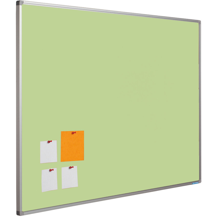 Prikbord Camira vilt, zacht groen met alu Softline profiel in 6 afm.-1