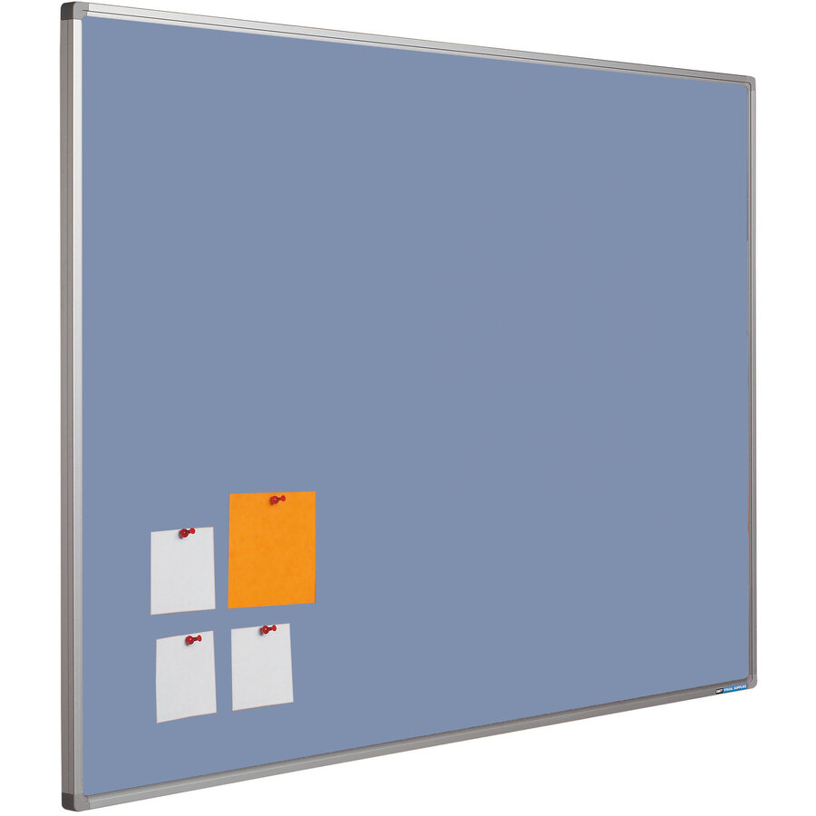 Prikbord Camira vilt, zacht blauw met alu Softline profiel in 6 afm.-1