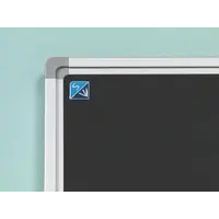 thumb-Prikbord Camira vilt, zwart met alu Softline profiel in 6 afm.-3