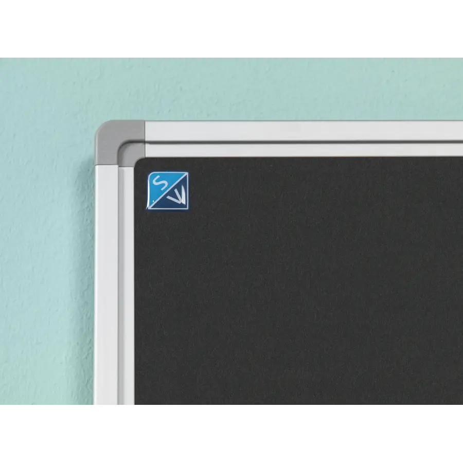 Prikbord Camira vilt, helder blauw met alu Softline profiel in 6 afm.-3